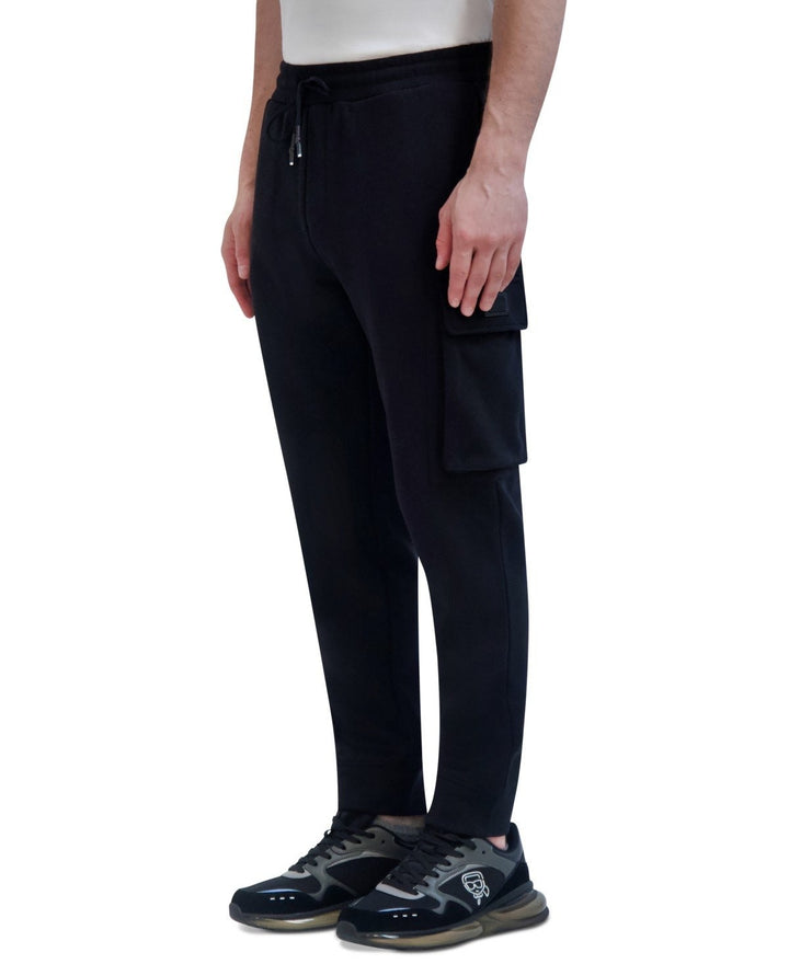 Translation missing: en.Karl Lagerfeld Paris Men's Fleece Cargo Joggers - Black - XL