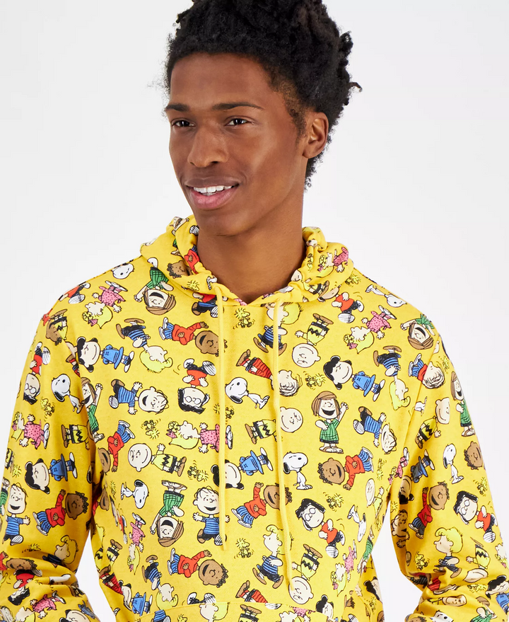 Translation missing: en.Hybrid Mens Peanuts Charlie Brown &amp; Friends Regular-Fit Fleece Hoodie Gold-Large