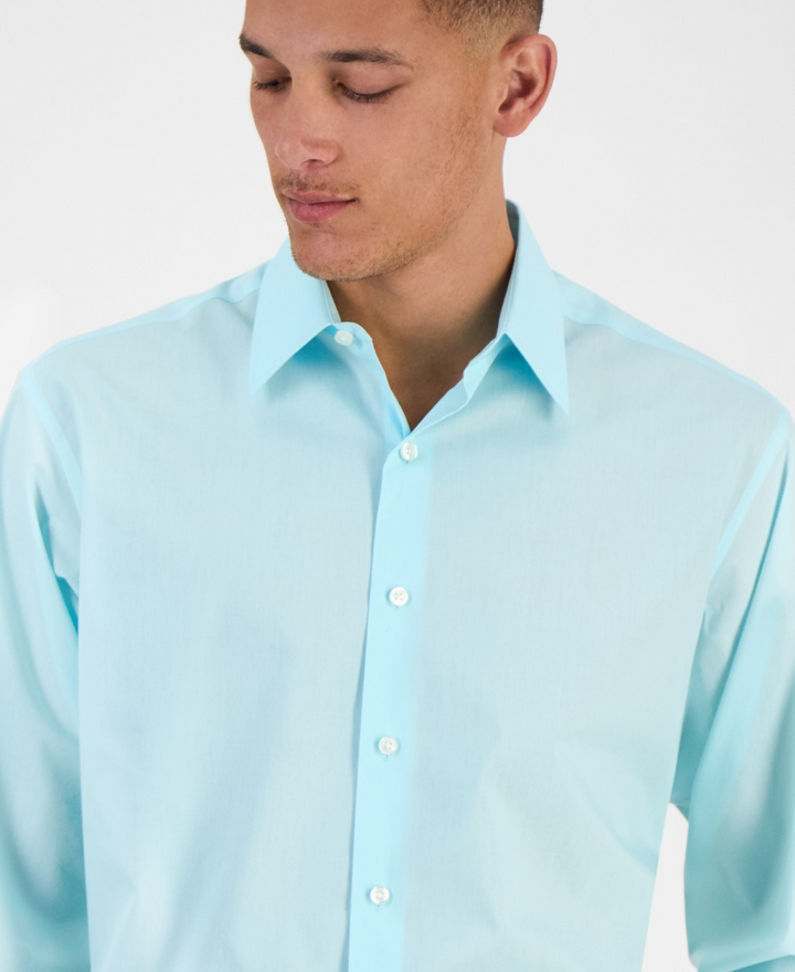 Translation missing: en.Club Room Men's Regular Fit Solid Dress Shirt Cotton Blend Mint Green-2XL