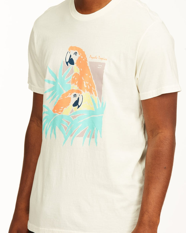 Translation missing: en.Billabong Men's Scarlet Short Sleeve Wave Washed T-Shirt Off White-Med &amp; Large