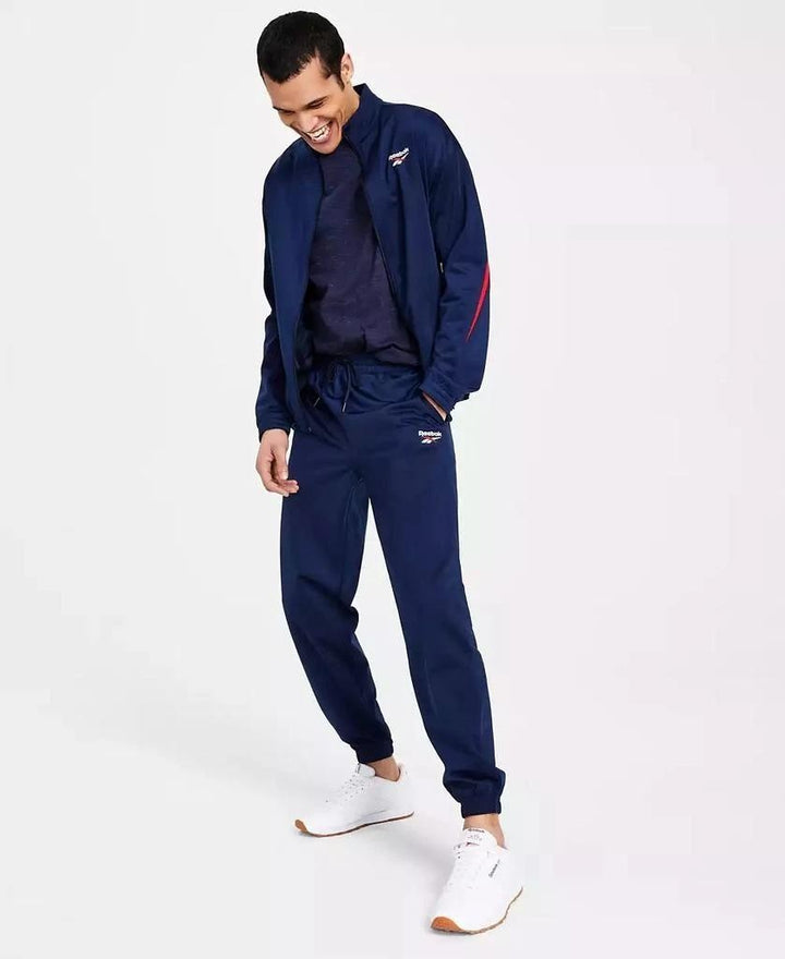 Translation missing: en.Reebok Men's Identity Track Pants Size XL Vector Navy Red White Elastic Waist