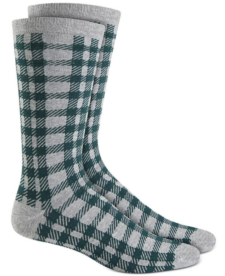 Translation missing: en.Club Room  Lot of 3 Holiday Plaid Crew Socks Green Multi-One Size