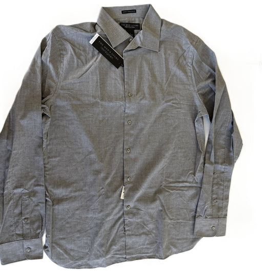 Translation missing: en.The Men's Store Chambray Classic Fit Button-Down Business Shirt Grey-2XL