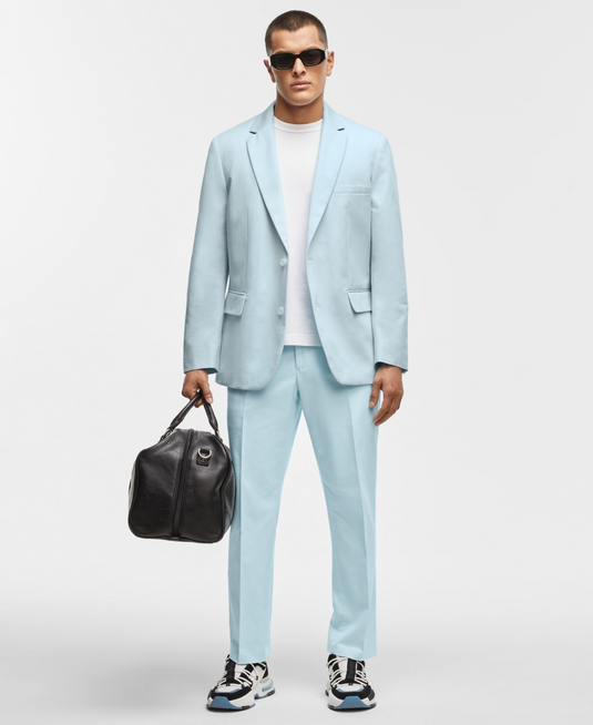 Translation missing: en.Mode of One Men's Slim-Fit Cotton Linen Blazer Delicate Blue-Size XL 44-46R