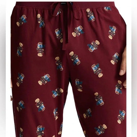Translation missing: en.Polo Ralph Lauren Mens Polo Bear Pajamas Pants ONLY Wine Holiday Bear-Small