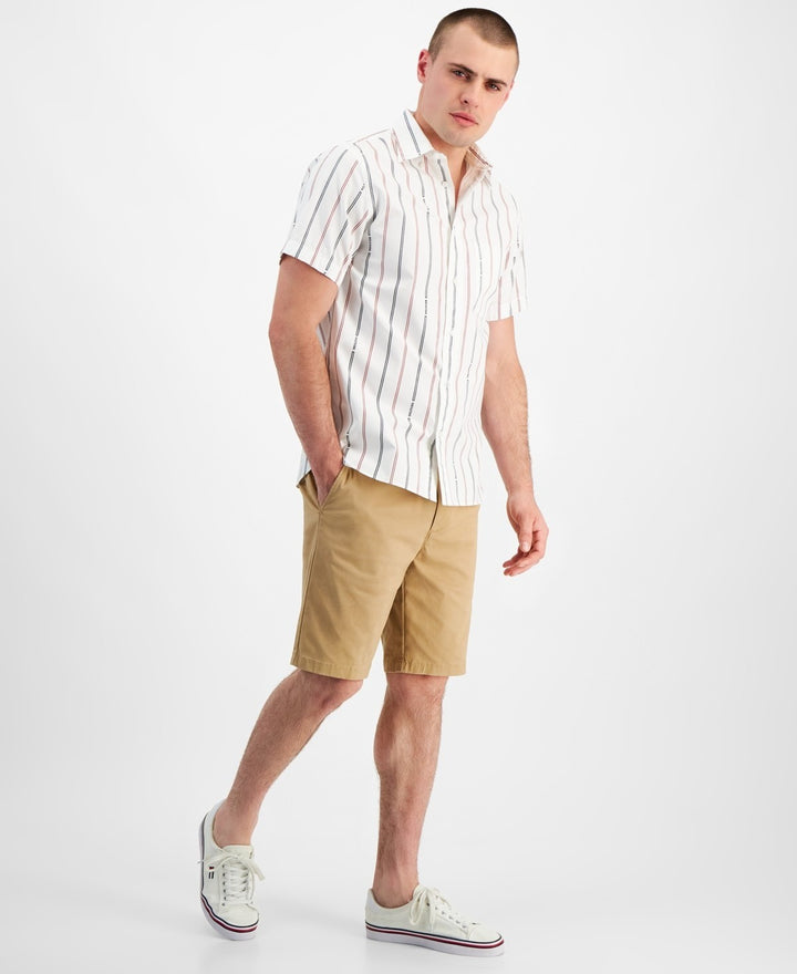 Translation missing: en.Tommy Hilfiger Button-Up Shirt Men's Size 2XL Double-Stripe Ancient White