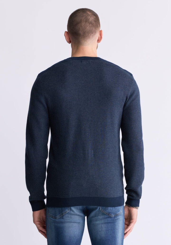 Translation missing: en.Buffalo David Men's William Knit Pullover Crewneck Sweater - Midnight Blue-2XL