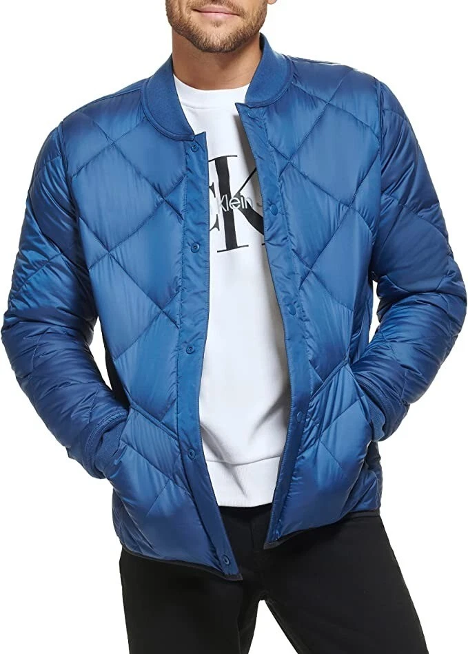 Translation missing: en.Calvin Klein Men's Quilted Jacket Size XL True Navy Reversible Windbreaker
