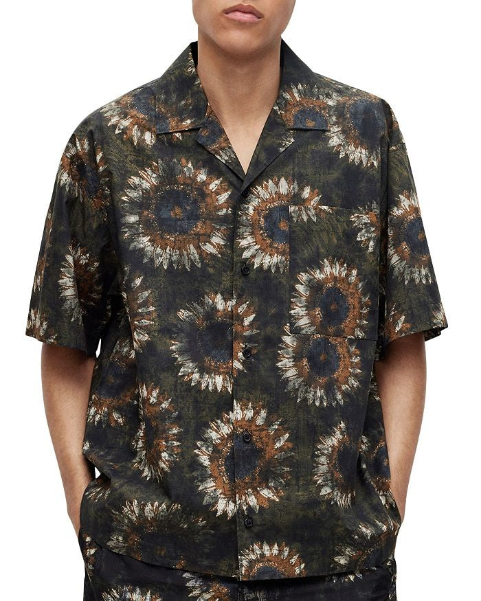 Translation missing: en.Hugo Men's Egeeno Oversized Sunflower Camp Shirt in Open Green-Small