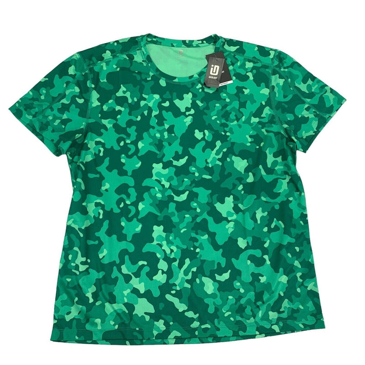 Translation missing: en.ID Ideology Men's Big &amp; Tall Birdseye Printed Training T-Shirt Bold Emerald-3XB