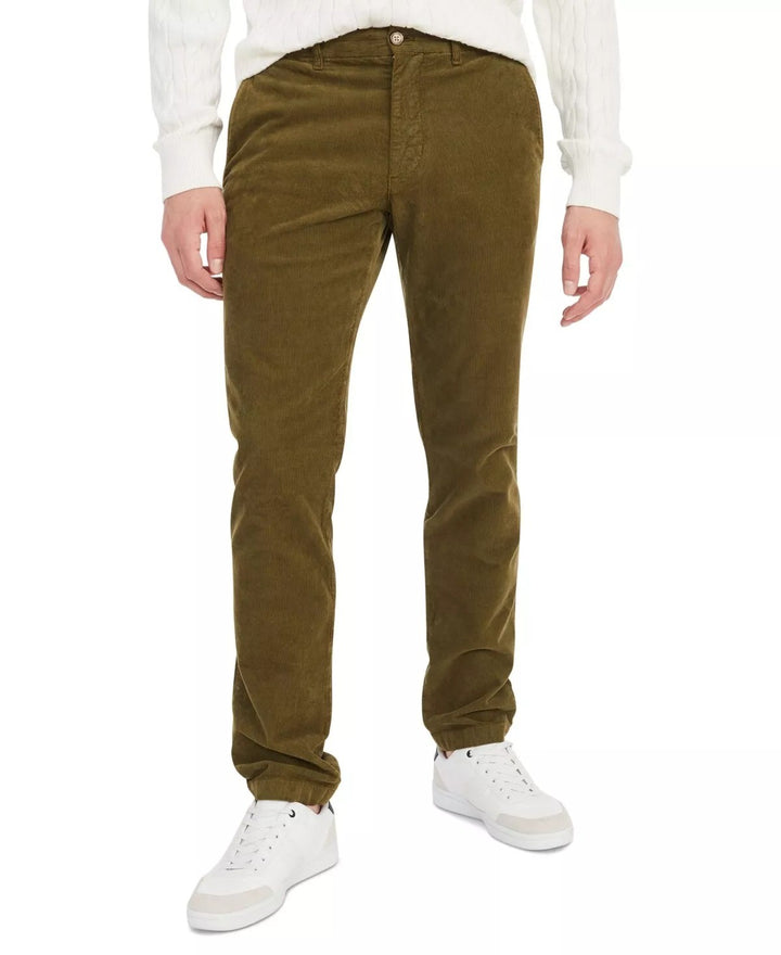 Translation missing: en.Tommy Hilfiger Mens Denton Straight-Fit Corduroy Chino Pants Putting Green-32x32