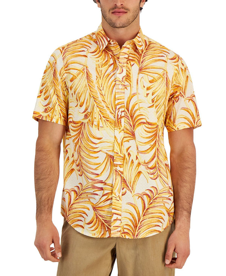 Translation missing: en.Club Room Men's Short-Sleeve Elevated Beach Palms Shirt Desert Sun-Small