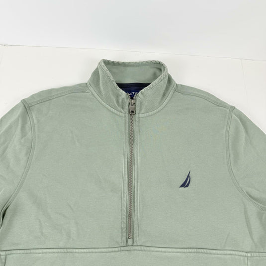 Translation missing: en.Nautica Men's Long Sleeve Half-Zip Sweatshirt Size XL Green Classic Fit