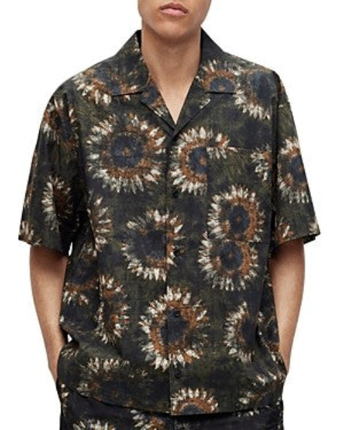 Translation missing: en.Hugo Men's Egeeno Oversized Sunflower Camp Shirt in Open Green-Medium