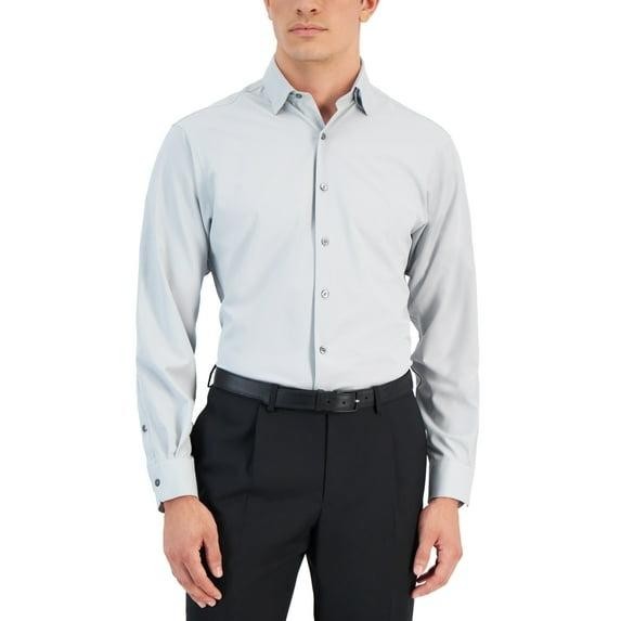 Translation missing: en.Alfani Men's Regular Fit Travel Ready Dress Shirt Misty Harbor-17-17.5 32/33