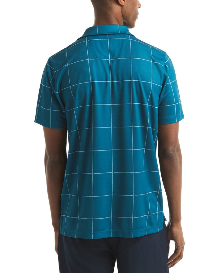 Translation missing: en.Nautica Men's Short Sleeve Windowpane Golf Polo Shirt - Blue Coral - XXL