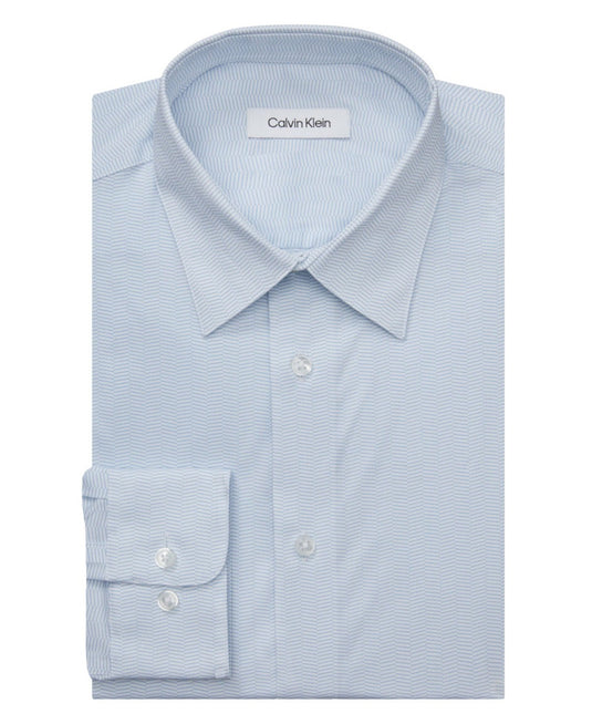 Translation missing: en.Calvin Klein Men's Steel Reg Fit Stretch Wrinkle Free Dress Shirt Mist-15-32/33