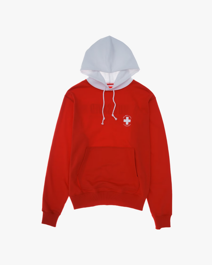 Translation missing: en.Helmut Lang Men's Lifeguard Hoodie in Fiery Red-Size Small