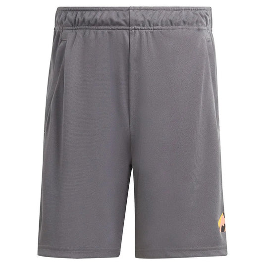 Translation missing: en.adidas Men's Train Essentials Camo-Filled Logo Training Shorts Gray/Orange-Small