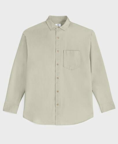 Translation missing: en.Mode of One Men's Relaxed-Fit Button-Down Twill Shirt Dark Ecru-2XL