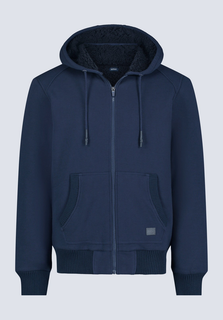 Translation missing: en.Buffalo David Men's Fasox Zip-Front Hooded Jacket Midnight Blue Reg Fit-Medium
