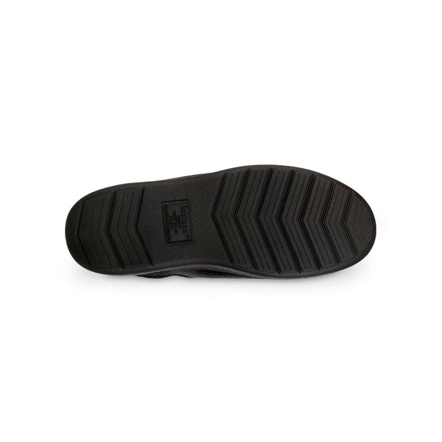 Translation missing: en.Isotoner Men's Microsuede Hoodback Slipper - Black-Size 11-12