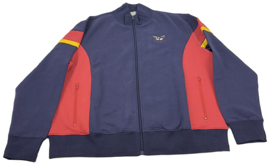 Translation missing: en.AGTAWH Flower Peace Neoprene Track Jacket Men's Small Navy Cotton Blend