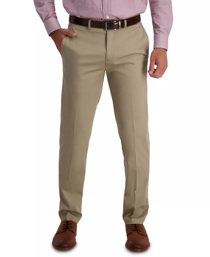 Translation missing: en.Haggar Mens Iron Free Premium Khaki Straight-Fit Flat-Front Pant Med Khaki-40x30
