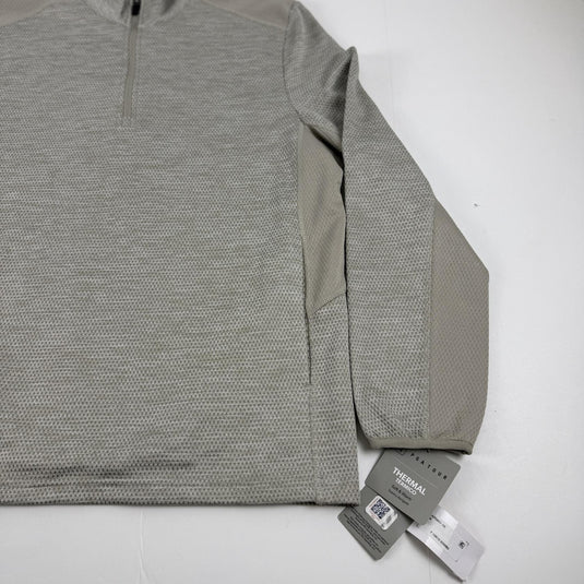 Translation missing: en.PGA Tour Golf Sweater Beige Heather Size Small Two-Tone Space-Dyed Quarter-Zip