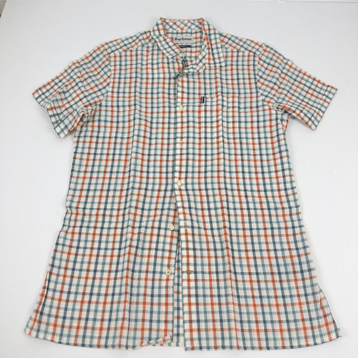 Translation missing: en.Barbour Seersucker 7 Tattersall Check Short Sleeved Summer Shirt Multi-US Small