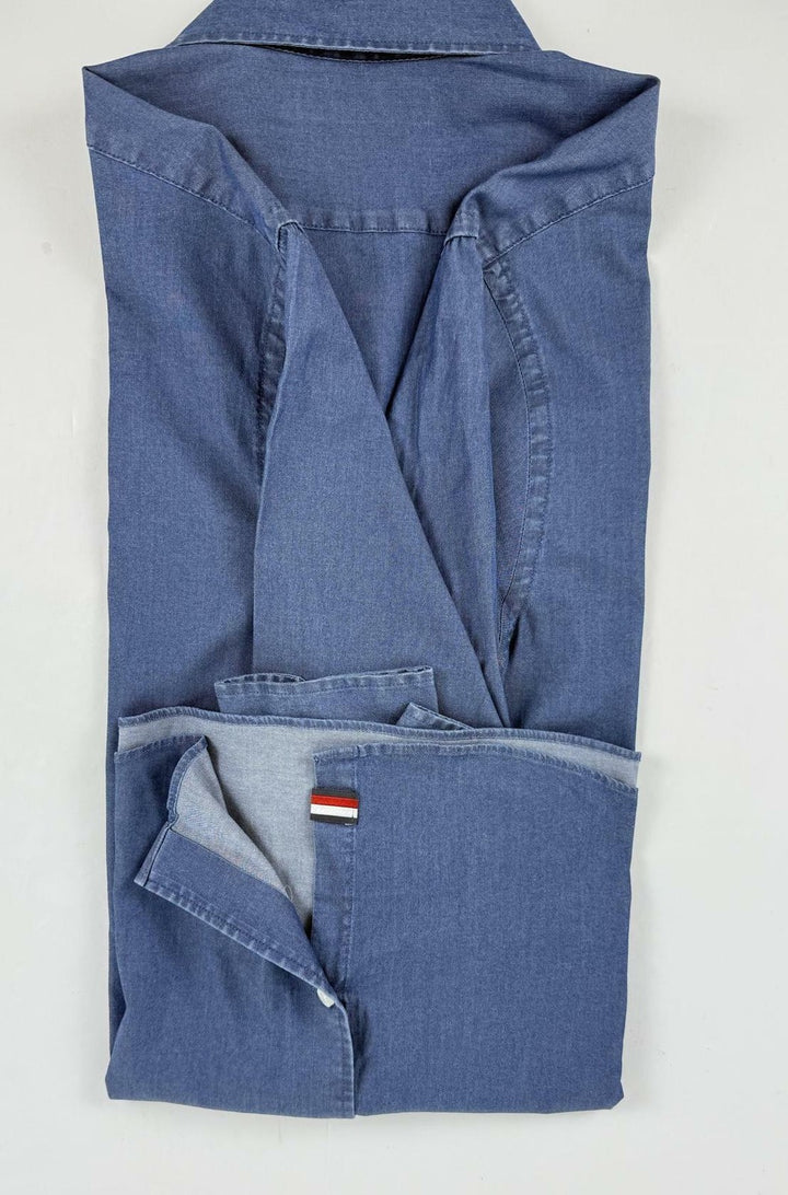 Translation missing: en.Tommy Hilfiger Men's Flex Reg Fit Washed Untucked Dress Shirt Blue-16-16.5 32/33