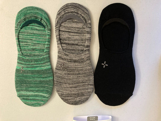 Translation missing: en.Sun + Stone Men's 3-Pk. No-Show Socks Green Multi Size  7-12 Sock Size 10-13