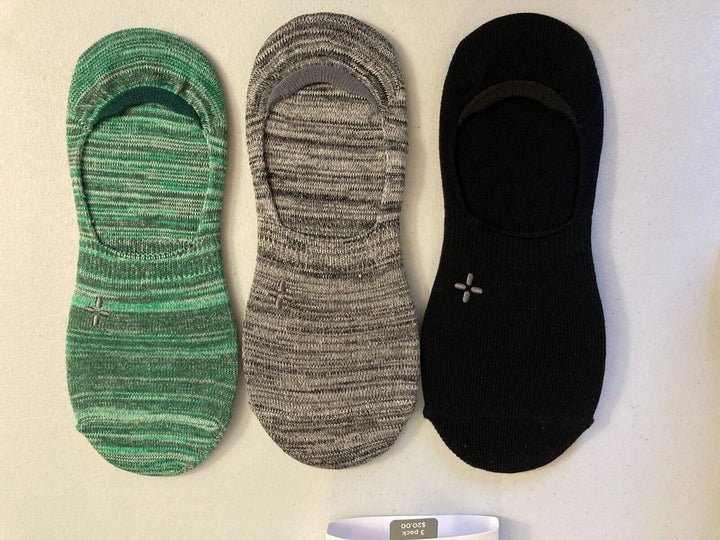 Translation missing: en.Sun + Stone Men's 3-Pk. No-Show Socks Green Multi Size  7-12 Sock Size 10-13