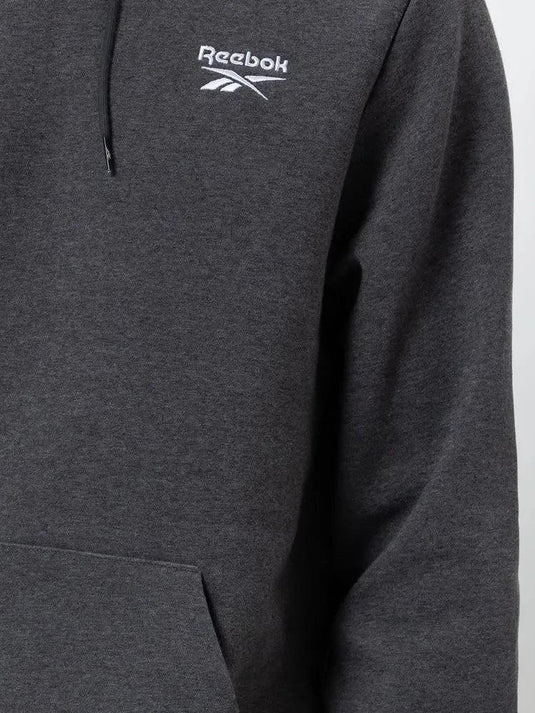Translation missing: en.Reebok Identity Hoodie Dark Grey Heather Size Small Fleece Logo Mens Reg Fit