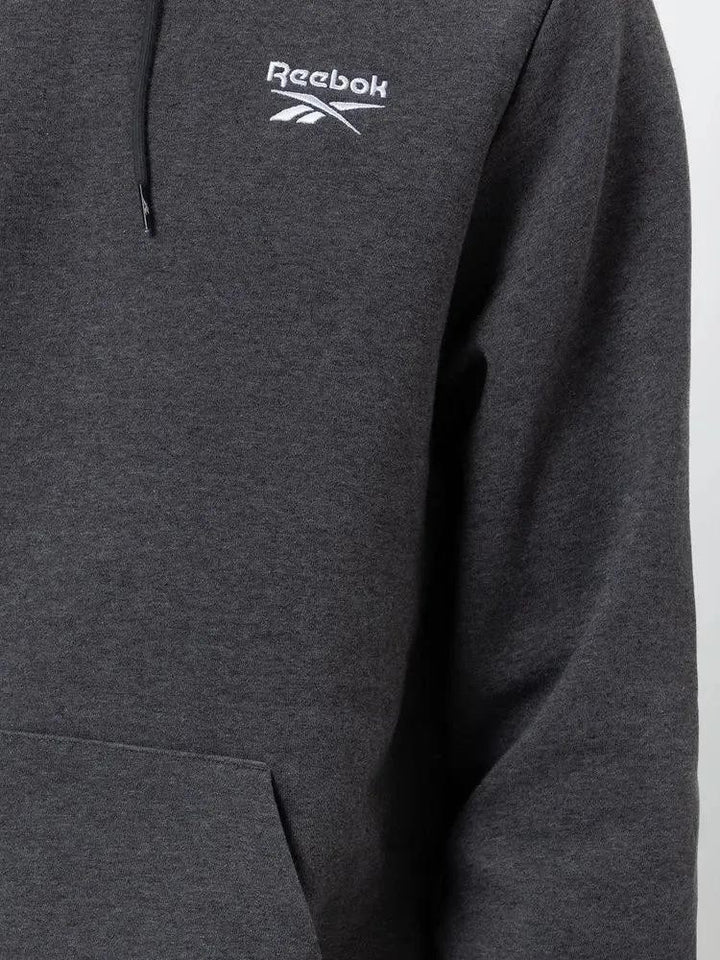 Translation missing: en.Reebok Identity Hoodie Dark Grey Heather Size Small Fleece Logo Mens Reg Fit