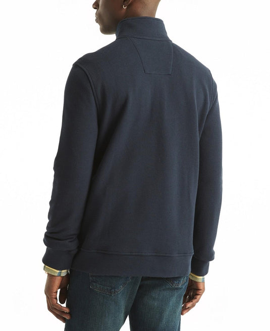 Translation missing: en.Nautica Men's Classic Fit Fleece Quarter-Zip Sweatshirt - Navy Seas-2XL
