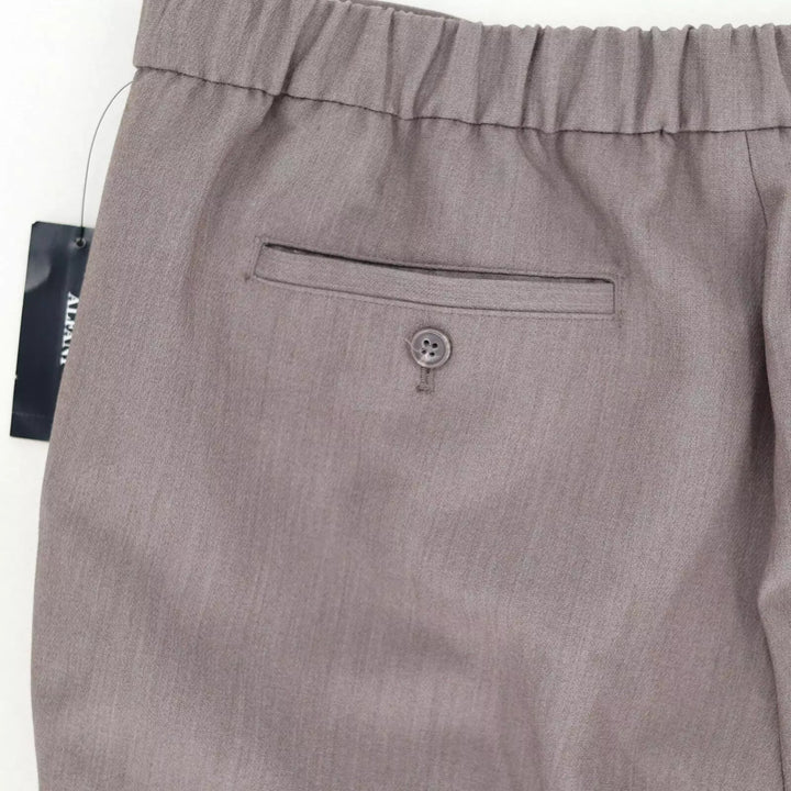 Translation missing: en.Alfani Men's Regular-Fit Stretch Pleated Joggers Bolgio Taupe Heather-Small