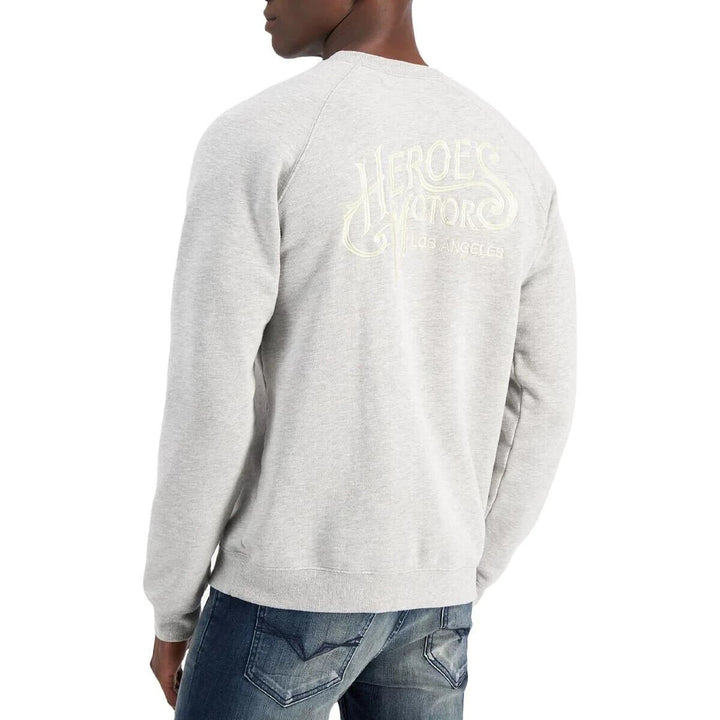 Translation missing: en.Heroes Motors Men's Embroidered Logo Sweatshirt in Heather Gray-Small