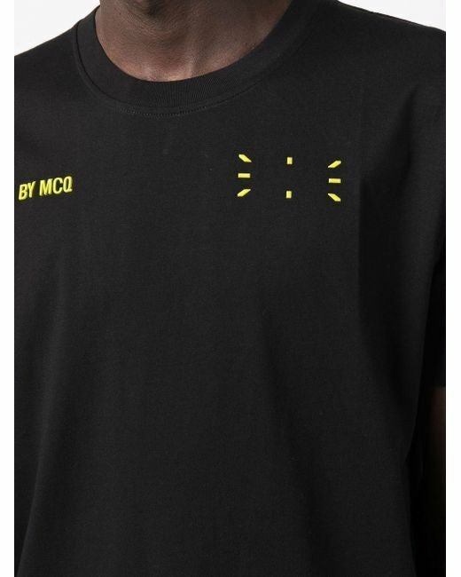 Translation missing: en.MCQ In Dust Cotton Graphic Tee in Black/Green Blast-Size Medium