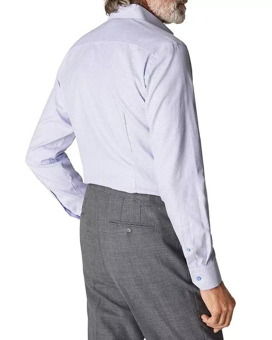 Translation missing: en.Eton Men's Slim Fit Brocade Dress Shirt in Light/Pastel Blue Size EU38 US15