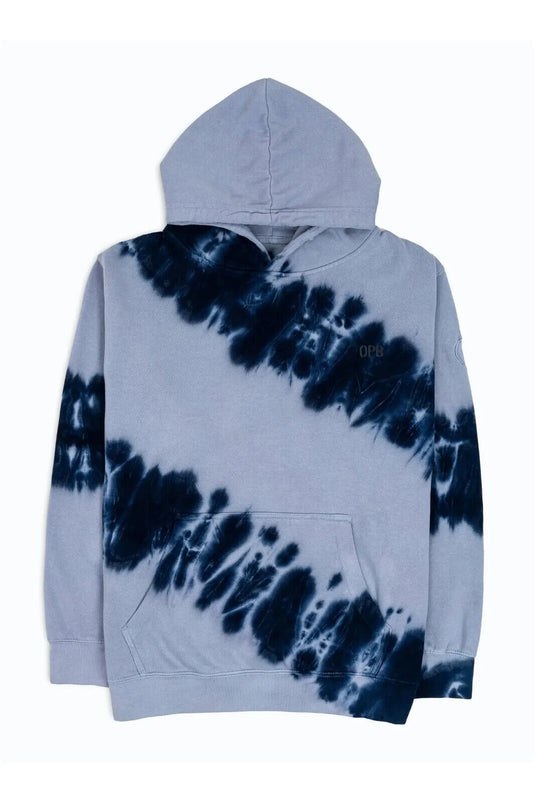 Translation missing: en.OPB Men's Los Feliz Diagonal Stripe Hoodie in French Blue-Size Large