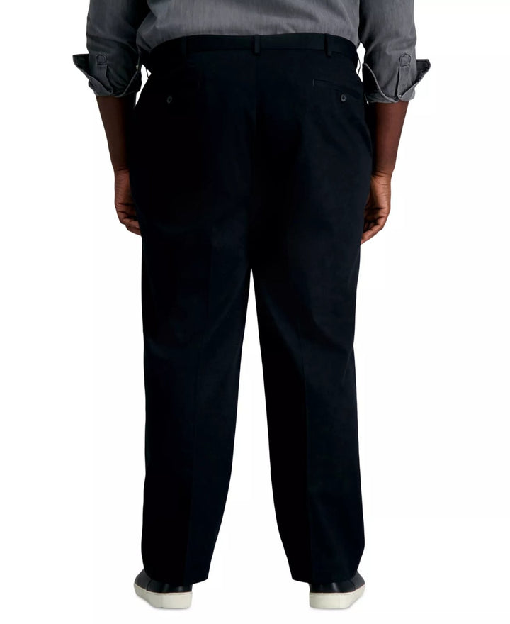 Translation missing: en.Haggar Men's Big &amp; Tall Premium No Iron Khaki Classic Fit Pants Black-48x32