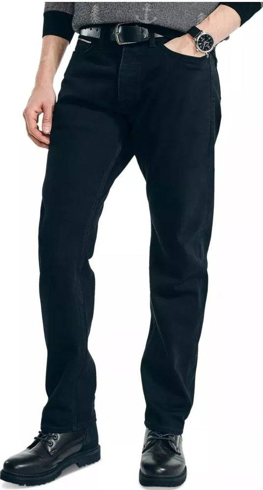 Translation missing: en.Nautica Men's Straight-Fit Button-Fly Jeans - Dark Obsidian Wash-34x32