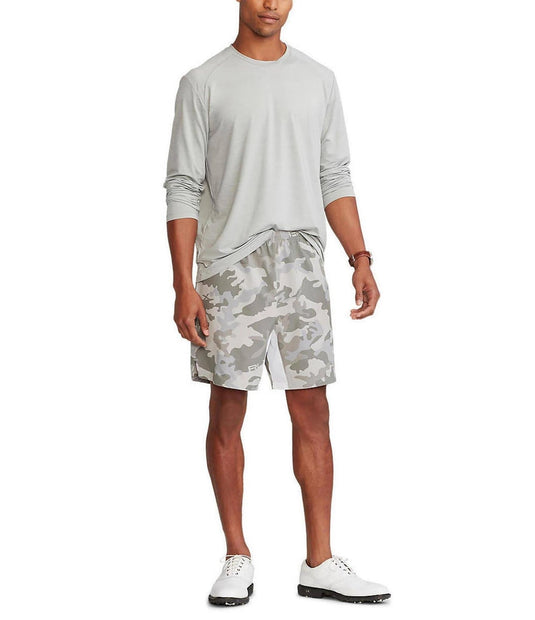 Translation missing: en.RLX Ralph Lauren Mens RLX Golf Stretch Mesh Long Sleeve Tee Grey Heather-XL