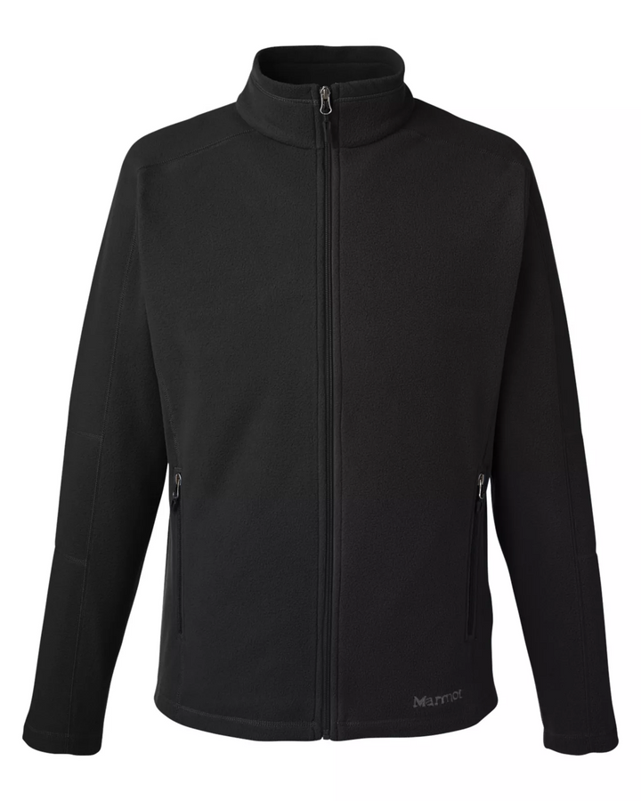 Translation missing: en.Marmot Men's Rocklin Jacket Size 2XL Black Fleece Full Zip Pockets Mock Neck