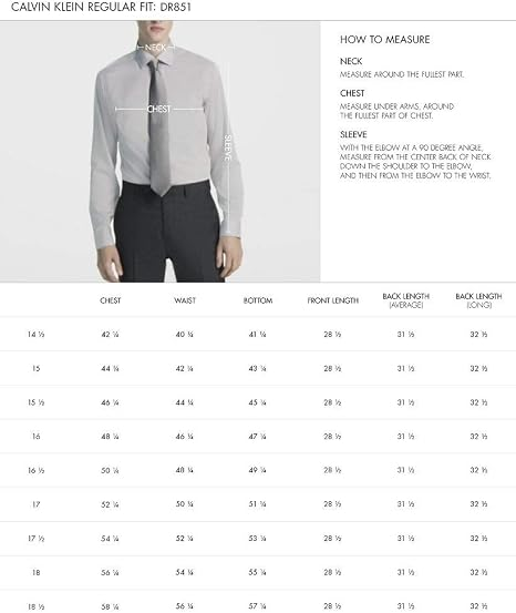 Translation missing: en.Calvin Klein Dress Shirt Mens XL17 34/35 Gray Multi Steel Regular Fit Stretch