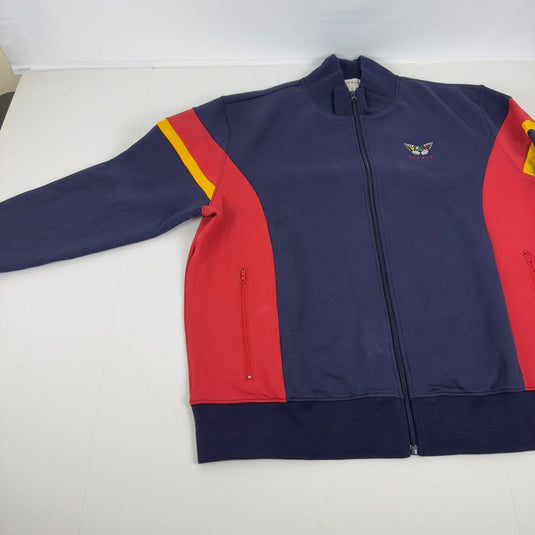 Translation missing: en.AGTAWH Flower Peace Neoprene Track Jacket Men's XL Navy Cotton Blend