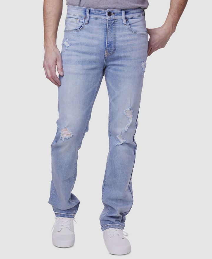 Translation missing: en.Lazer Men's Straight-Fit Disstressed Jeans Stretch Dennis Blue-32x30