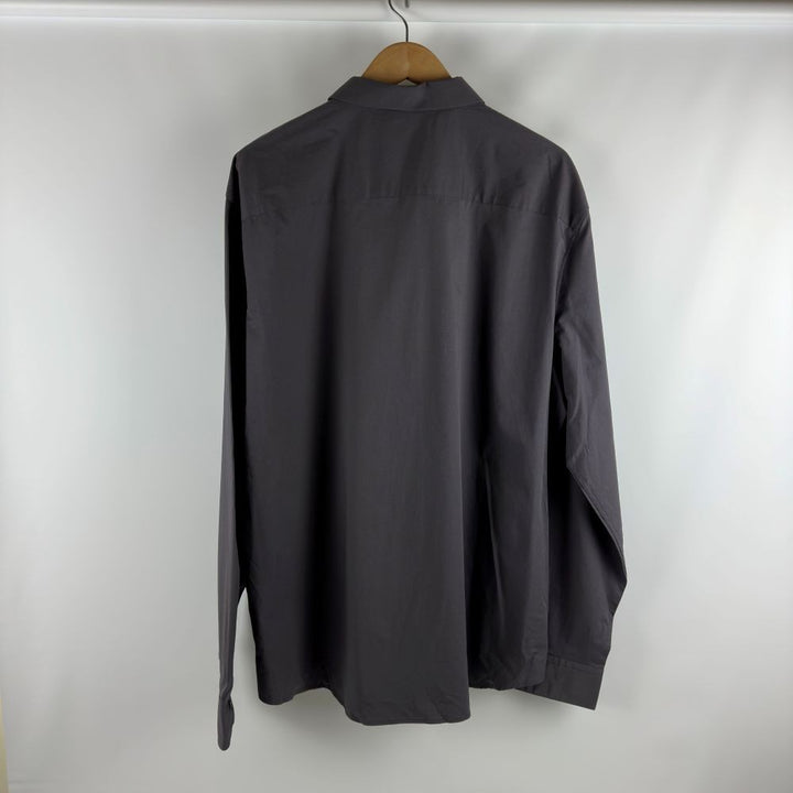 Translation missing: en.Calvin Klein Men's Slim-Fit Refined Button-Down Shirt Gray Shadow-2XL
