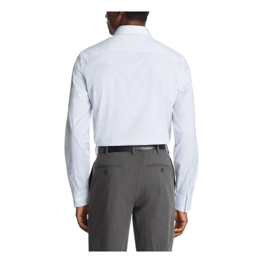 Translation missing: en.Calvin Klein Men's Dress Shirt Slim Fit Refined Cotton Stretch Blue-15 34/35